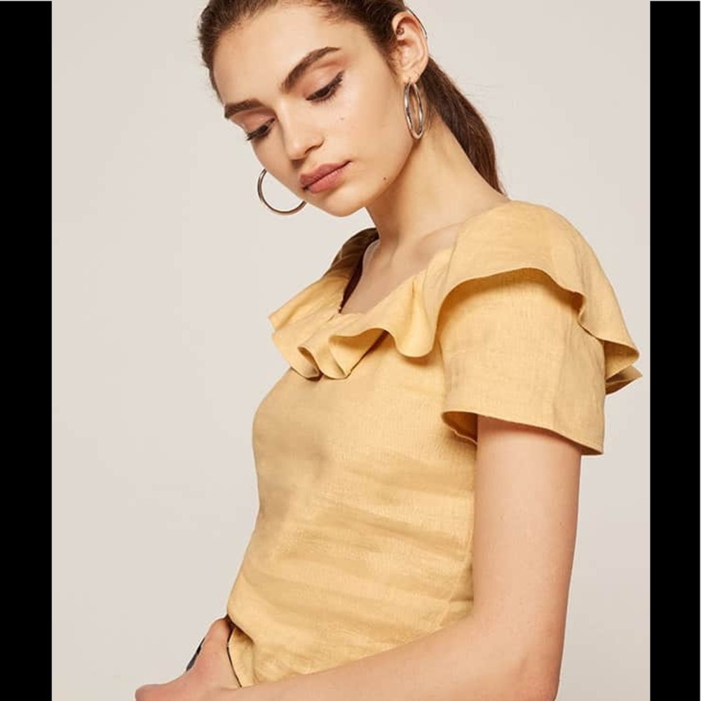 Reformation Athena Top XS - Buttercup